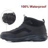 imageMens Waterproof Hiking Boots Lightweight Comfortable Breathable Outdoor AllTerrain Trekking Ankle BootsBlack