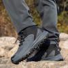 imageMens Waterproof Hiking Boots Lightweight Comfortable Breathable Outdoor AllTerrain Trekking Ankle BootsGrey