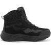 imageMens Waterproof Hiking Boots Lightweight Comfortable Leather Mid Ankle Outdoor Trekking BootAll Black
