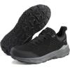 imageMens Waterproof Hiking Shoes Lightweight Comfortable Anti Slip Leather Walking Shoes for Outdoor Trekking Trailing CampingBlack