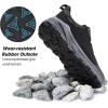 imageMens Waterproof Hiking Shoes Lightweight Comfortable Anti Slip Leather Walking Shoes for Outdoor Trekking Trailing CampingBlack