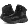 imageMens Waterproof Hiking Boots Lightweight Comfortable Leather Mid Ankle Outdoor Trekking BootAll Black