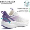 imageWomens Supportive Running Shoes with Cushioning Support Lightweight Breathable Sneakers for Walking Jogging Workouts ampamp TravelPurple