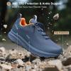 imageWaterproof Hiking Shoes for Men Lightweight ampamp Breathable Walking Sneaker for AllTerrain OutdoorBlue