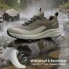 imageWaterproof Hiking Shoes for Men Lightweight ampamp Breathable Walking Sneaker for AllTerrain OutdoorBrown