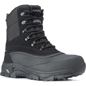 imageMens Insulated Snow Boots Winter Waterproof Warm Fur Lined BootBlack