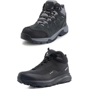 imageMens Leather Waterproof Hiking Boots and Mens Lightweight Waterproof Hiking Boots Bundle