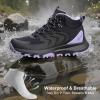 imageWomens Hiking Boots Waterproof and Lightweight Comfortable Walking Outdoor BootsBlack