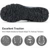 imageMens Waterproof Hiking Boots Lightweight Comfortable Breathable Outdoor AllTerrain Trekking Ankle BootsBlack1