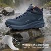 imageMens Waterproof Hiking Boots Lightweight Comfortable Breathable Outdoor AllTerrain Trekking Ankle BootsBlue