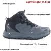 imageMens Waterproof Hiking Boots Lightweight Comfortable Breathable Outdoor AllTerrain Trekking Ankle BootsGrey1