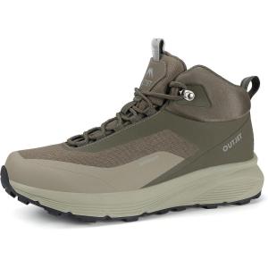 imageMens Waterproof Hiking Boots Lightweight Comfortable Breathable Outdoor AllTerrain Trekking Ankle BootsBrown