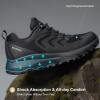 imageMens Waterproof Hiking Shoes AllTerrain Lightweight Breathable Trekking Anti Slip Outdoor Trails ShoesBlack