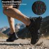 imageMens Waterproof Hiking Shoes AllTerrain Lightweight Breathable Trekking Anti Slip Outdoor Trails ShoesBlack