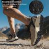 imageMens Waterproof Hiking Shoes AllTerrain Lightweight Breathable Trekking Anti Slip Outdoor Trails ShoesBrown