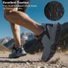 imageMens Waterproof Hiking Shoes AllTerrain Lightweight Breathable Trekking Anti Slip Outdoor Trails ShoesGrey