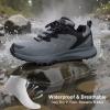 imageMens Waterproof Hiking Shoes AllTerrain Lightweight Breathable Trekking Anti Slip Outdoor Trails ShoesGrey