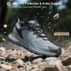 imageMens Waterproof Hiking Shoes AllTerrain Lightweight Breathable Trekking Anti Slip Outdoor Trails ShoesGrey