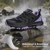 imageWomens Waterproof Hiking Shoes Lightweight Comfortable Outdoor Walking Trails SneakersBlack