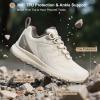 imageWomens Waterproof Hiking Shoes Lightweight Comfortable Outdoor Walking Trails SneakersWhite