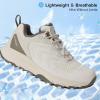 imageWomens Waterproof Hiking Shoes Lightweight Comfortable Outdoor Walking Trails SneakersWhite