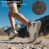 imageWomens Waterproof Hiking Shoes Lightweight Comfortable Outdoor Walking Trails SneakersWhite