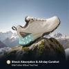 imageWomens Waterproof Hiking Shoes Lightweight Comfortable Outdoor Walking Trails SneakersWhite