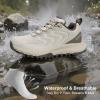 imageWomens Waterproof Hiking Shoes Lightweight Comfortable Outdoor Walking Trails SneakersWhite