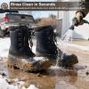 imageMens Winter Waterproof Shell Snow Boots Insulated Warm Fur Lined Hiking Boot