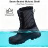 imageMens Winter Waterproof Shell Snow Boots Insulated Warm Fur Lined Hiking Boot