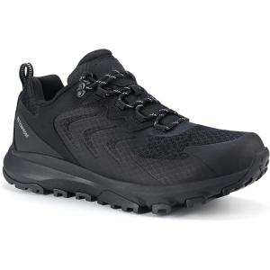 imageMens Waterproof Hiking Shoes Lightweight Breathable Anti Slip Outdoor Trails ShoesBlack