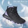 imageWomens Waterproof Hiking Boots Lightweight Comfortable Trail Walking Outdoor BootsBlack