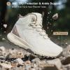 imageWomens Waterproof Hiking Boots Lightweight Comfortable Trail Walking Outdoor BootsWhite