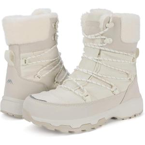imageWomens Lightweight Winter Snow Boots Comfortable WarmLined BootOffwhite