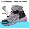 image:imageOUTJET Kids Waterproof Snow Boots Girls amp Boys Warm Comfortable NonSlip Winter BootsPink1