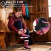 image:imageOUTJET Kids Waterproof Snow Boots Girls amp Boys Warm Comfortable NonSlip Winter BootsPink2