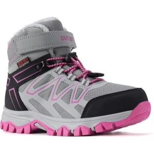 image:imageOUTJET Kids Waterproof Snow Boots Girls amp Boys Warm Comfortable NonSlip Winter BootsPink1