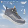 image:imageOUTJET Mens Waterproof Hiking Boots Lightweight Comfortable Outdoor Walking Trail Boots ShoesGrey
