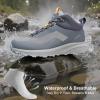 image:imageOUTJET Mens Waterproof Hiking Boots Lightweight Comfortable Outdoor Walking Trail Boots ShoesGrey