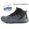image:imageOUTJET Mens Waterproof Hiking Boots Lightweight Comfortable Outdoor Walking Trail Boots ShoesGrey1