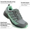 image:imageOUTJET Womens Waterproof Hiking Shoes Lightweight NonSlip Trails Walking Shoes Outdoor SneakersGreen