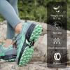 image:imageOUTJET Womens Waterproof Hiking Shoes Lightweight NonSlip Trails Walking Shoes Outdoor SneakersGreen
