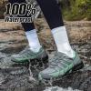 image:imageOUTJET Womens Waterproof Hiking Shoes Lightweight NonSlip Trails Walking Shoes Outdoor SneakersGreen