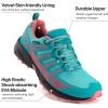image:imageOUTJET Womens Waterproof Hiking Shoes Lightweight NonSlip Trails Walking Shoes Outdoor SneakersPink