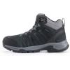 image:imageOUTJET Mens Waterproof Hiking Boots Lightweight Comfortable Leather Mid Ankle Outdoor Trekking BootBlack