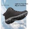 image:imageOUTJET Mens Waterproof Hiking Boots Lightweight Comfortable Leather Mid Ankle Outdoor Trekking BootBrown