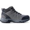 image:imageOUTJET Mens Waterproof Hiking Boots Lightweight Comfortable Leather Mid Ankle Outdoor Trekking BootGrey