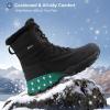 image:imageMens Waterproof Winter Snow Boots Insulated Warm Fur Lined Lightweight amp ComfortableBlack