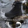 image:imageMens Waterproof Winter Snow Boots Insulated Warm Fur Lined Lightweight amp ComfortableBlack