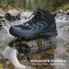 image:imageMens Waterproof Hiking Boots Lightweight Comfortable Outdoor Walking Trail Boots ShoesBlack1